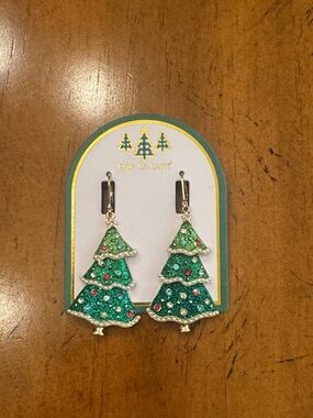 True to Form Green Christmas Tree Drop Earrings